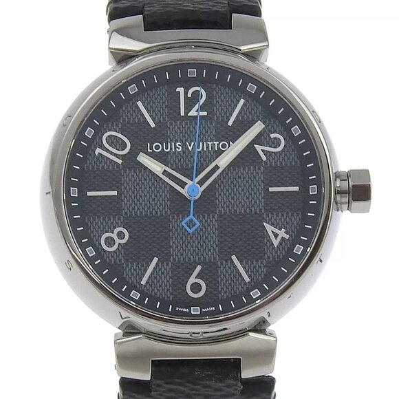 LOUIS VUITTON Tambour GM Watches QA073 blackDial Stainless Steel/Monogram ... - Picture 6 of 16